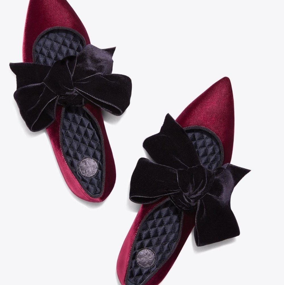 Tory Burch Clara Velvet Flats